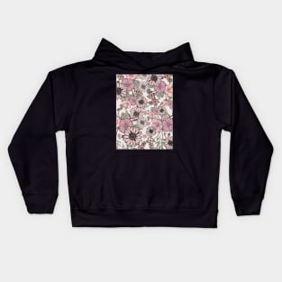 Wild Flowers Floral Pattern Design Kids Hoodie